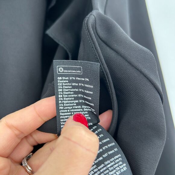 & OTHER STORIES Black Sweet Heart Neck Bling Triangle Button Jumpsuit Size 2 - Picture 9 of 9